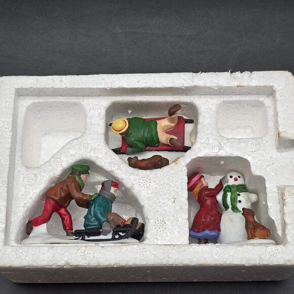 Department 56 Snow Children Set of Three Christmas Village People - Picture 1 of 6